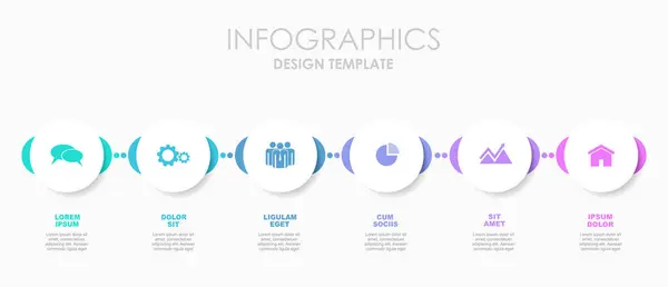 Modello Design Infografico Con Spazio Testo Illustrazione Vettoriale Grafiche Vettoriali