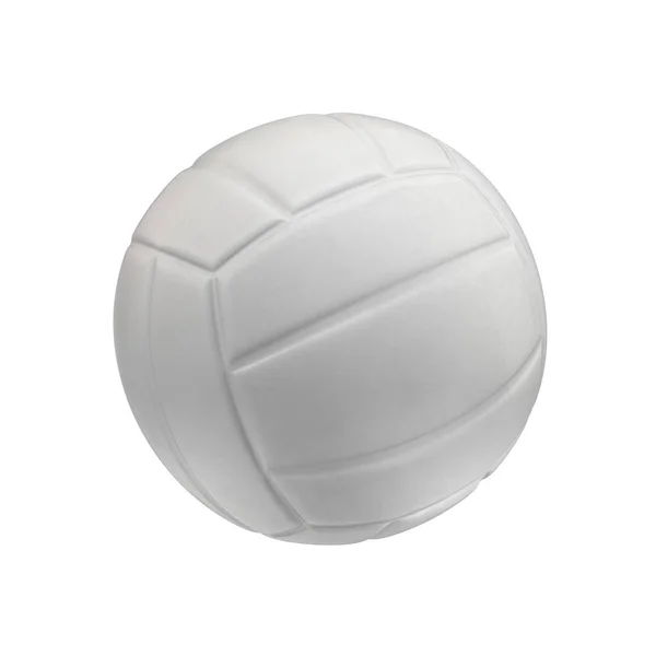 白い背景に隔離された白いバレーボール 3Dレンダリング — ストック写真