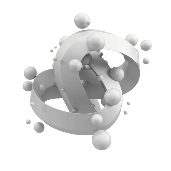 Abstrakte Geometrie Form Isoliert Auf Weißem Hintergrund Darstellung — Stockfoto