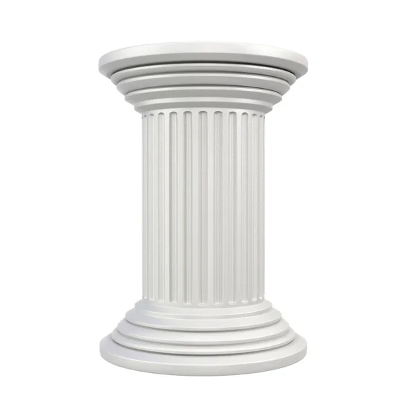 Weiße Alte Säulen Auf Weißem Hintergrund Darstellung — Stockfoto