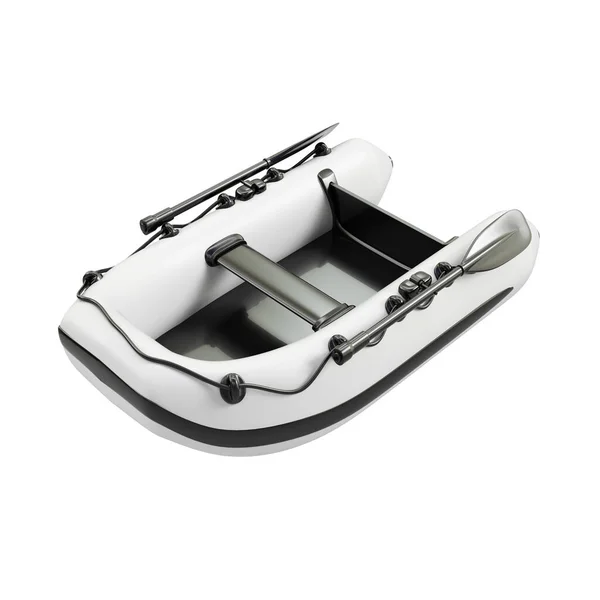 白い背景に隔離されたゴムボート 3Dレンダリング — ストック写真