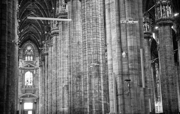 Interieur Van Kathedraal Van Milaan Duomo Milano Grote Katholieke Kerk — Stockfoto