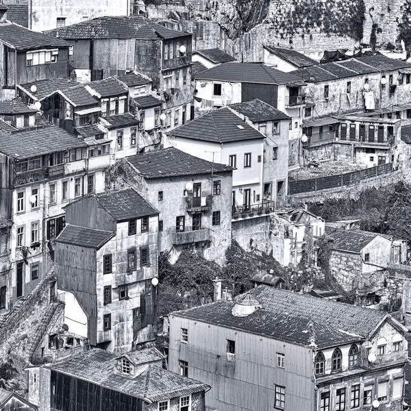 Widok Historyczne Centrum Miasta Porto Portugalii Retro Image Filtered Style — Zdjęcie stockowe
