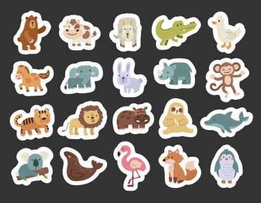 İskandinav tarzında hazırlanmış bir hayvan karakteri canlandırma ve yaratıcı tasarım projeleriniz için ormandaki, ormandaki ve suda yaşayan büyüleyici ve evcil yaratıkları barındırıyor.