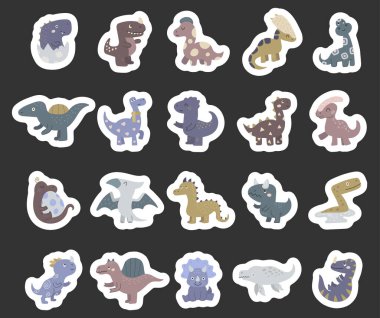 İskandinav tarzında ayarlanmış bir dinozor karakteri boynuzları, kanatları, yumurtaları, atkısı ve çeşitli tapılası pozları olan etkileyici tarih öncesi hayvanlarla yaratıcı projeleriniz için mükemmel.