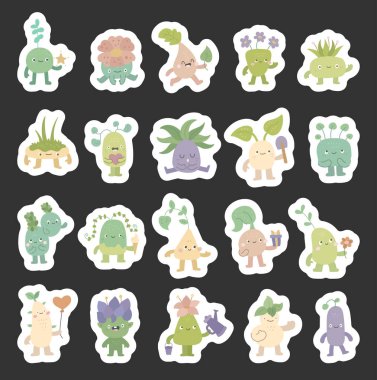 Kalbini, hediyesini, çiçeğini, balonunu, sulama kutusunu, dondurmasını ve tasarım projeleriniz için arkadaşça duygularını içeren İskandinav tarzı fantezi orman bitkileriyle hazırlanmış ruh doğası karakteri.