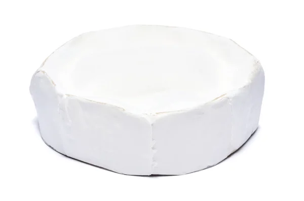 Ser Świeżego Brie Lub Camembert Izolowany Białym Tle — Zdjęcie stockowe