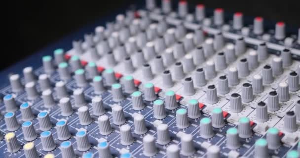 Analog Mixing Console Recording Sound Studio Studio — Stock video