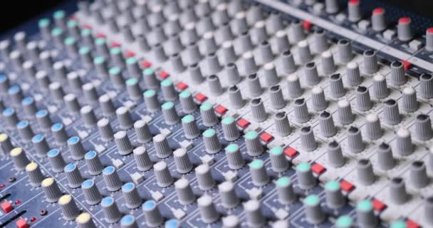 Analog Mixing Console Recording Sound Studio Studio — 图库视频影像