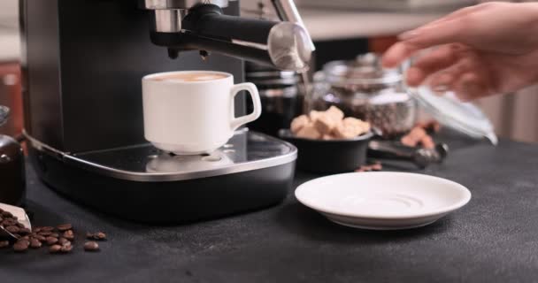 Homeespresso Making Pouring Coffee Stream Machine Cup — Video
