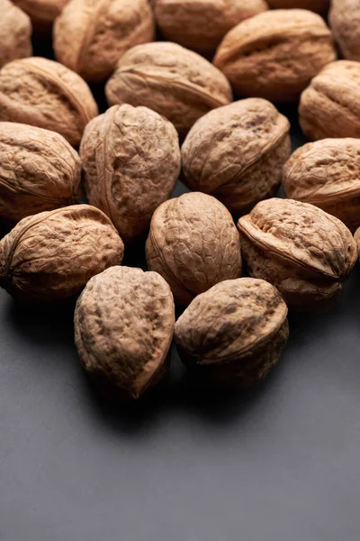 Whole Walnuts Nuts Shells Close Background Studio Shot — Stock Photo, Image