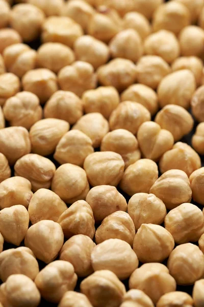 Whole Shelled Hazelnuts Nuts Kernels Close Studio Background — Stock Photo, Image