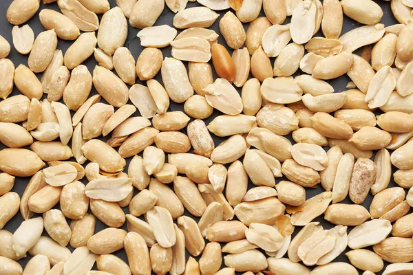 Whole Shelled Peanut Nuts Kernels Close Studio Background — Stock Photo, Image