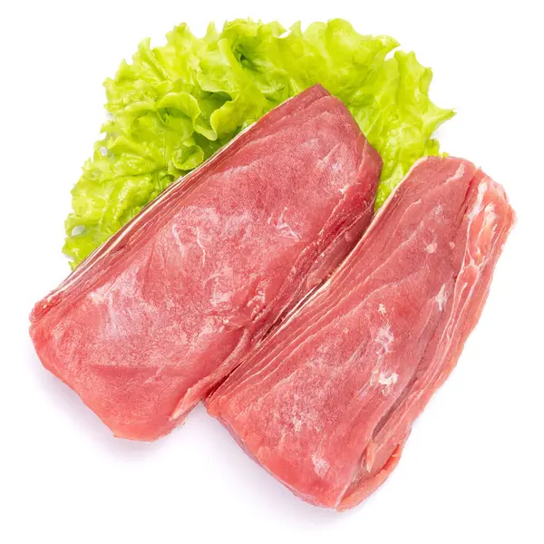 Fresh Tuna Fish Steak Isolated White Background — Stock Photo, Image