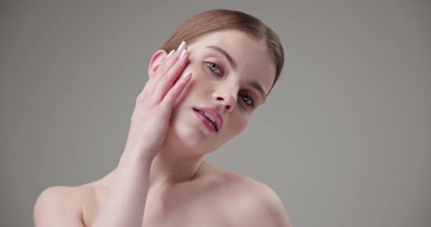 Kecantikan Kesehatan Kosmetik Terapi Penuaan Dan Konsep Perawatan Kulit Wanita — Stok Video