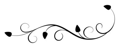 Yapraklar ve soyut çizgilerle süslü bir köşe süsü. Dekorasyon ve tebrik kartı tasarımı için zarif dekoratif öge