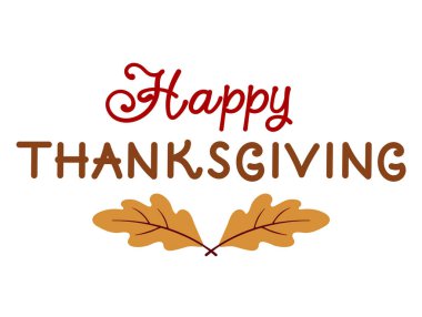 Şükran Gününüz kutlu olsun. Davetiye veya pankart şablonu için tipografi. El yazısı. Sonbahar tatili kutlamaları için el yazısıyla yazılmış tebrik kartı..