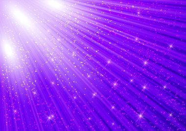 Parlak yıldızlı parıldayan ışınlar. Noel menekşesi soyut fantezi arka planı.