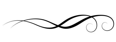 Yapraklarla ve soyut çizgilerle dalga süsü. Metin ayırıcı. Dekor ve metin karşılama veya davetiye kartı tasarımı için zarif dekoratif öge.