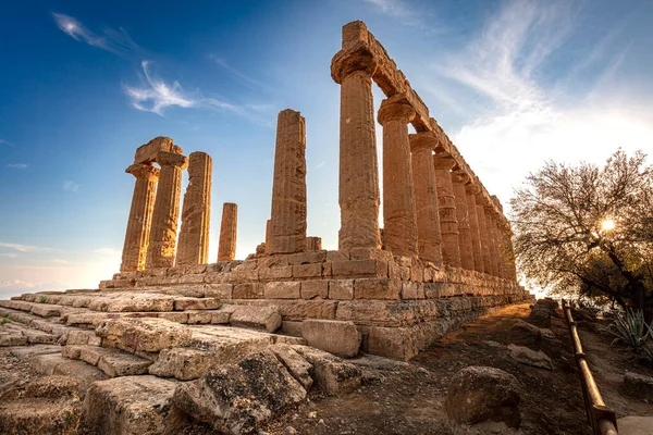 Tapınakların Vadisindeki Bir Tapınağın Kalıntıları Agrigento — Stok fotoğraf