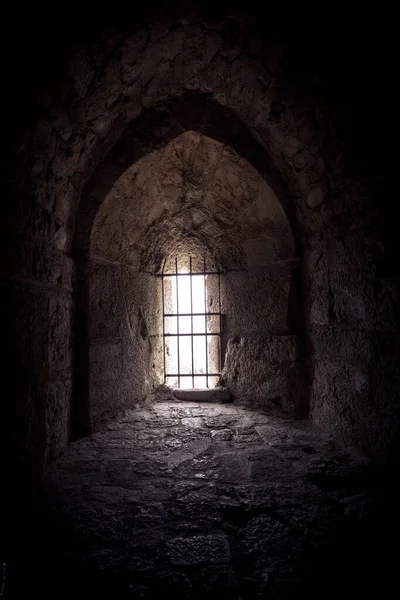 Fenster Mit Gittern Eines Alten Gefängnisses — Stockfoto