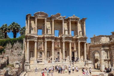 EPHESUS/TURKEY - July 03, 2022: The Library of Celsus  in Ephesus. Turkey clipart