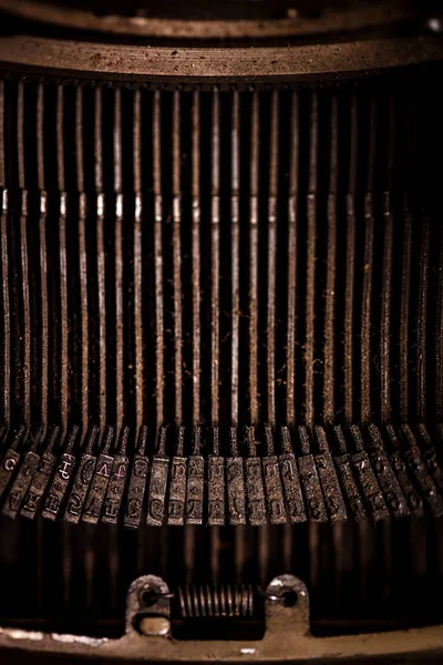 Detail Aus Dem Inneren Einer Alten Schreibmaschine — Stockfoto