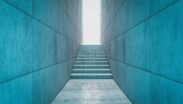 Structure Béton Rendu Escaliers Murs Texture Rectangulaire — Photo
