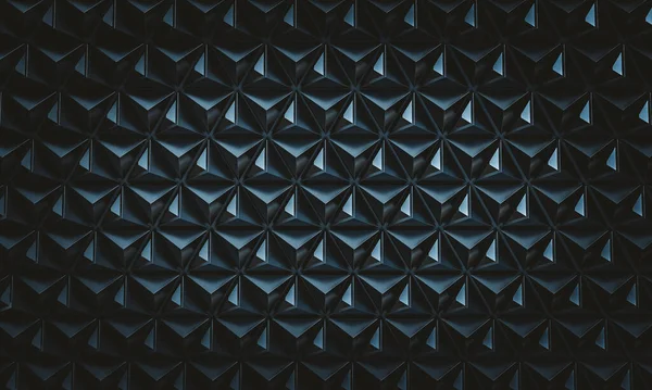 Рендеринг Темного Фона Правильными Треугольными Фигурами — стоковое фото