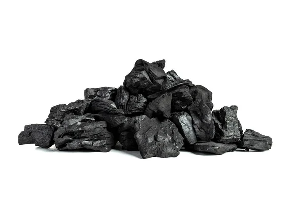 stock image pieces of coal on a white background 