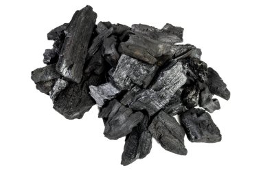 kömür beyaz arkaplanda izole edildi