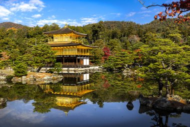 Kyoto Japonya 'daki Altın Kinkakuji Tapınağı