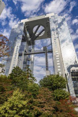 Osaka 'daki modern umeda gökyüzü binasının manzarası