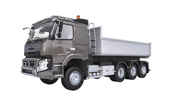 Geïsoleerd Beeld Van Een Nieuwe Heavy Duty Dump Truck Render — Stockfoto