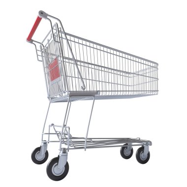 boş metal alışveriş arabası şeffaf arkaplan alım satımı e-ticaret