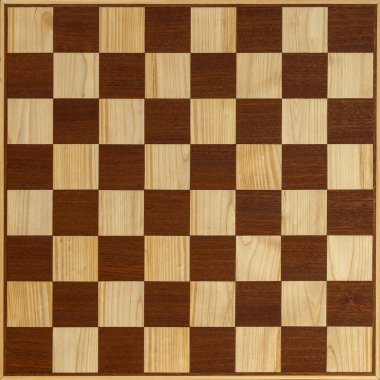 Dama tahtası ahşap, kahverengi bej kareler el yapımı.