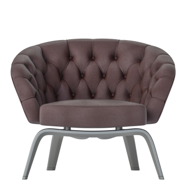 Rahat kahverengi döşemeli koltuk.