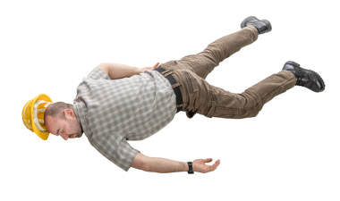 İnşaat işçisi yerde yatarken kaza geçirmiş.