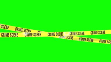 Yeşil ekran arkaplan canlandırmasındaki olay yeri bandı