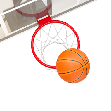 Basketbol topu 3d halka şeffaf arkaplan