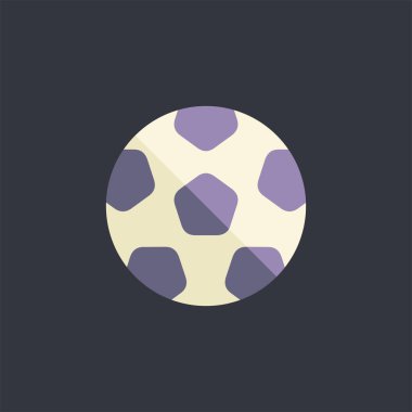 Futbol topu düz biçim vektör simgesi