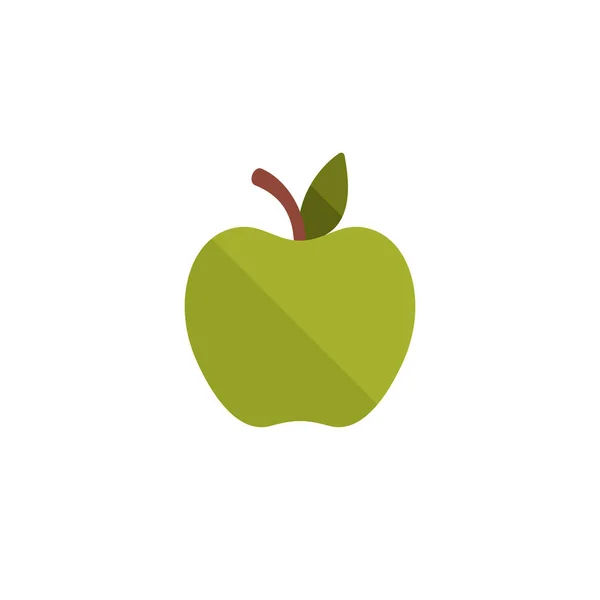 Icône Vectorielle Style Plat Pomme Verte Illustration Pommes — Image vectorielle