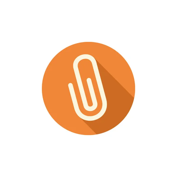 Paper Clip Flat Style Vector Icon Stationary Icon — Stock Vector