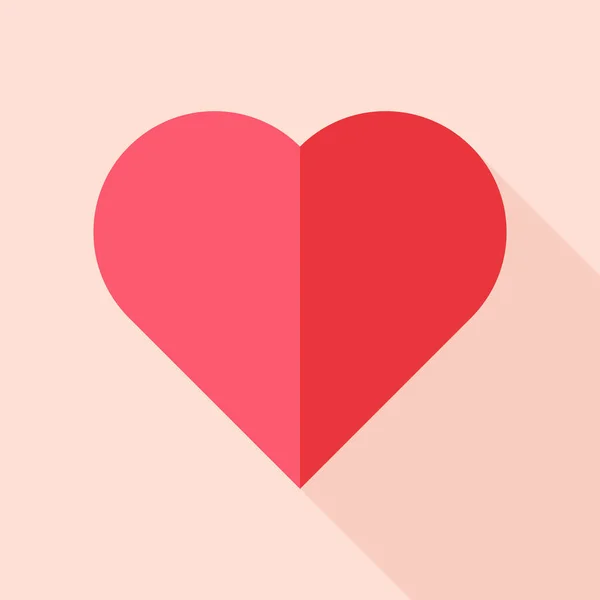 Милий Рожевий Серце Плоский Стиль Вектор Значок Векторні Ілюстрації Ліцензійні Стокові Вектори