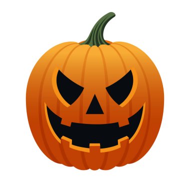 Cadılar Bayramı sembolü kabak feneri vektör çizimi.