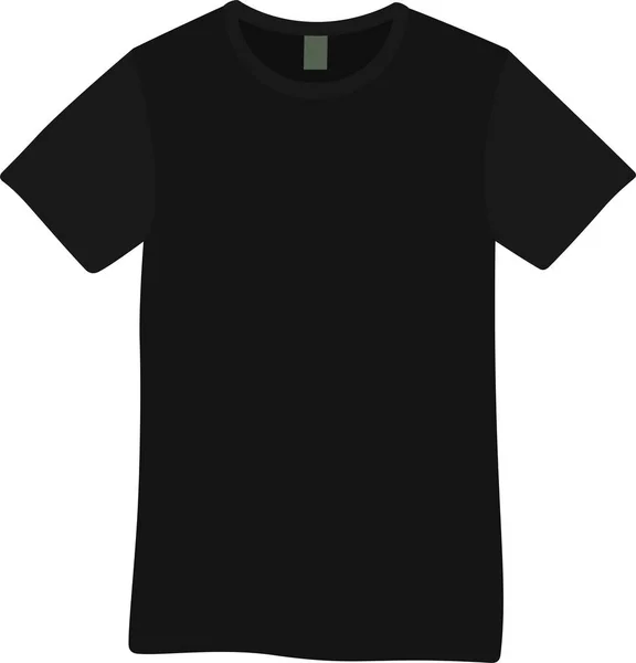 Camiseta Negra Para Hombre Blanco Sobre Fondo Blanco Ilustración Vectorial Vectores de stock libres de derechos