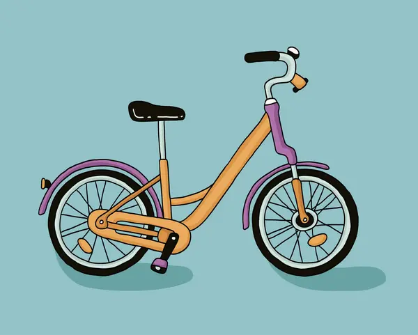 Illustrazione Vettoriale Disegnata Mano Bicicletta Illustrazione Vettoriale Illustrazione Stock