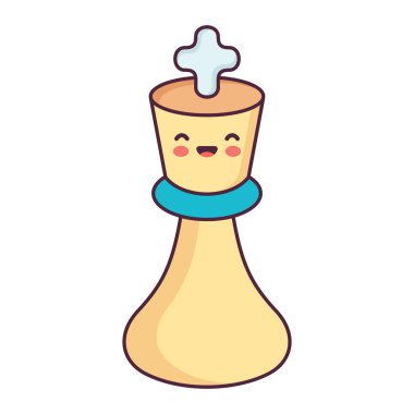 Şirin Kawaii Kralı. Vektör illüstrasyonu.