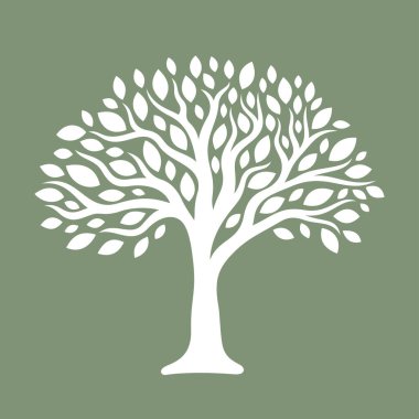 Güzel renkli ağaç. Vektör illüstrasyonu.