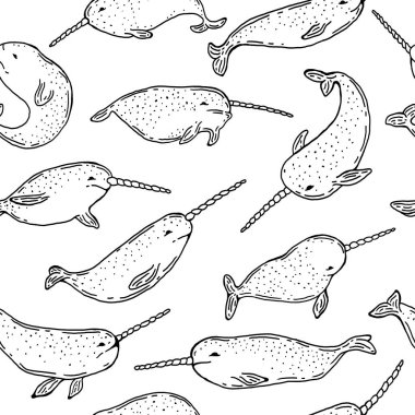 Denizgergedanları kusursuz desenli. Vektör illüstrasyonu.